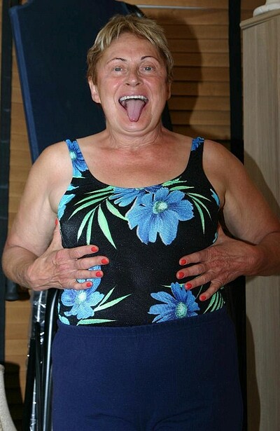 Ginger Spice in Ginger Spice Granny Cum Facial from 