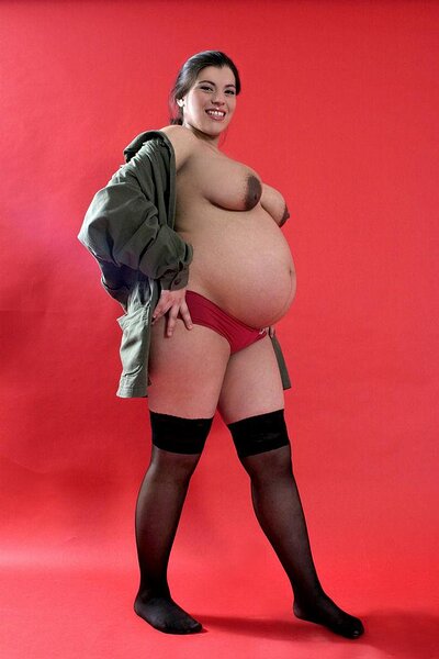  in Huge Belly Preggo Tease from 