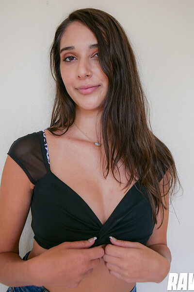 He tittyfucks Aria’s huge tits, then pounds her shaved pussy in multiple positions before pulling out to cum on her face.
