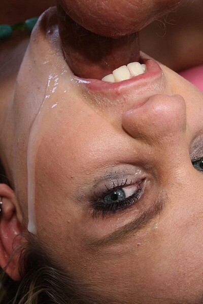 The deepthroat blonde queen eagerly slurps the thick garden hose down her throat, gagging as it plunges deep into her gullet.