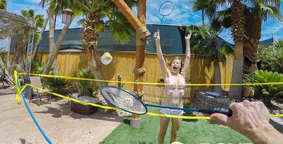 Mia Collins in Badminton Tease from 