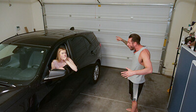 Amber Moore in Stepsis Masturbates In The Car from 