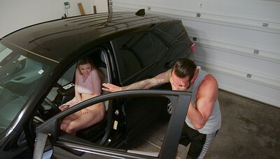Amber Moore in Stepsis Masturbates In The Car from 