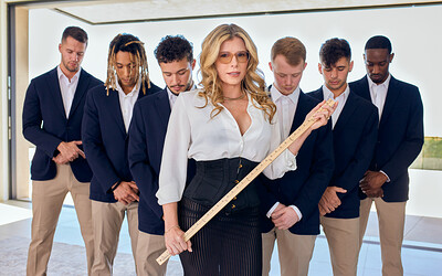 Cory Chase in Strict Headmistress Gets DPed In Airtight Gangbang from