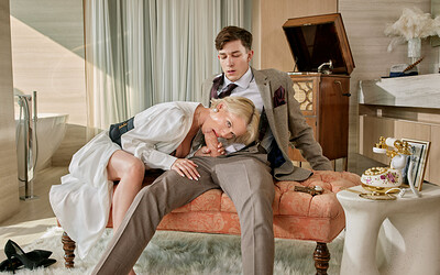 Casca Akashova in Busty Blonde Drains Young Studs Cock from 