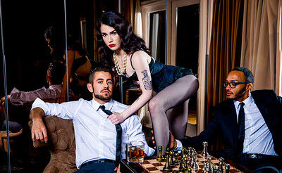 Evelyn Claire and Dante Colle in Checkmate from