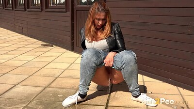 Ani Black in Squatting in Jeans from 