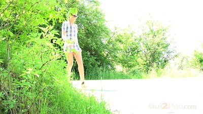 Yenna in Long Legged Standing Pee from 