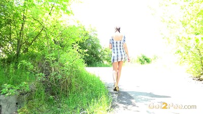 Yenna in Long Legged Standing Pee from 