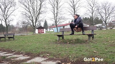 Amanda Estela in Over A Bench from 