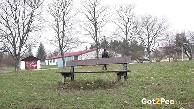 Amanda Estela in Over A Bench from 