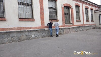 Amanda Estela and Naomi Benet in City Pissing For Besties from 