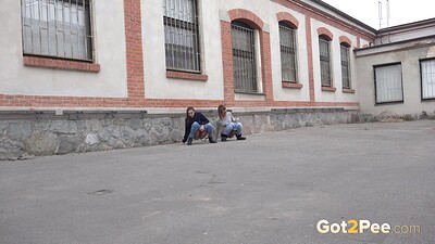 Amanda Estela and Naomi Benet in City Pissing For Besties from 