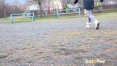 Victoria Pure in Pissy Relief in the Park from 