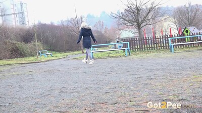 Victoria Pure in Pissy Relief in the Park from 