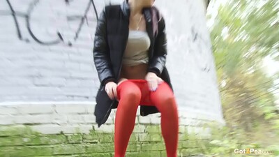 Diana Sweet in Red Pantyhose from 