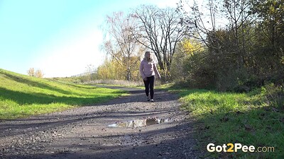 Licky Lex in Puddle Pissing from 