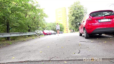Lara Fox in Road Puddle from 