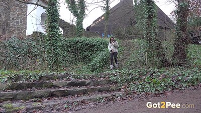 Victoria Daniels in Caught Pissing Outside from 