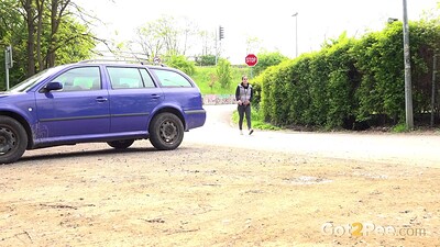 Lara Fox in Wheel Leaning from 