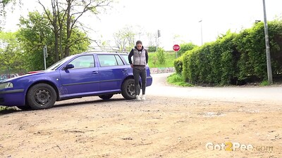 Lara Fox in Wheel Leaning from 