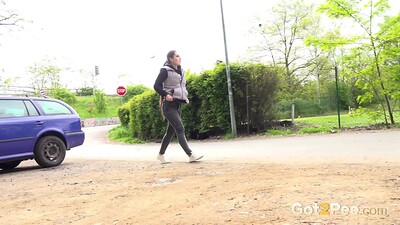 Lara Fox in Wheel Leaning from 