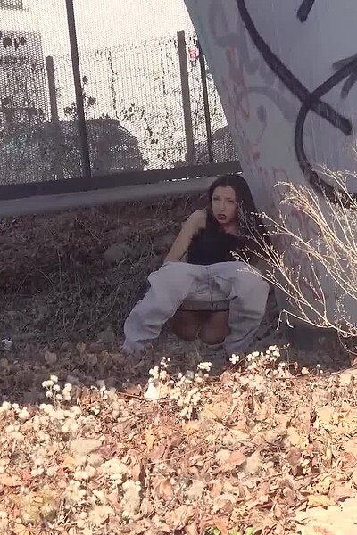 Mini Mitzi in Pillar Pissing from Babehub