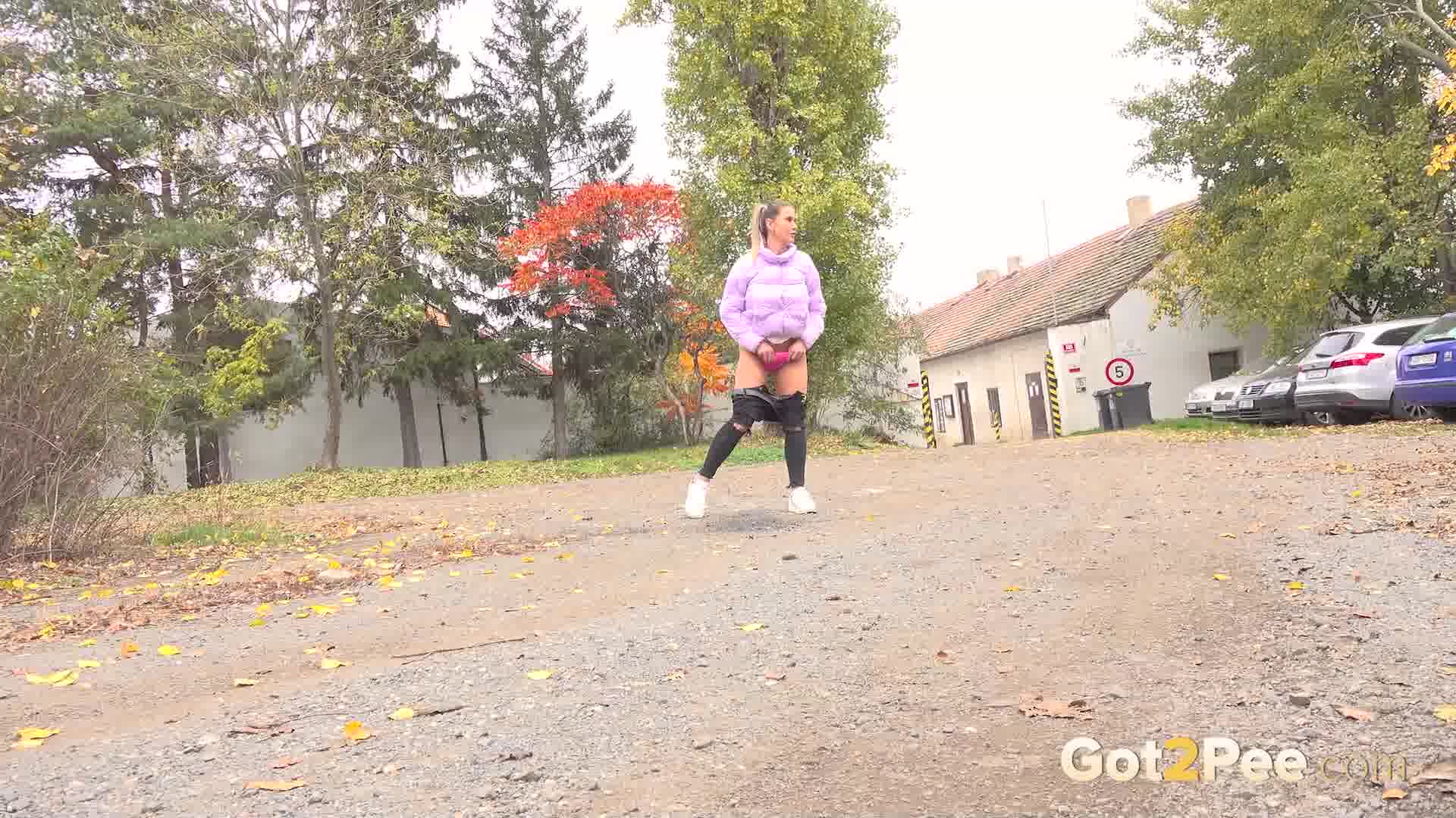 Naomi Benet in set In The Car Park