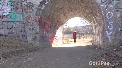 Lara Fox in Wet Look Pissing from 