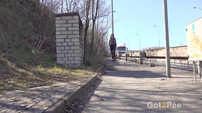Joana in Public In Traffic from 
