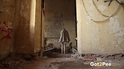 Vasya in No Panties Peeing from