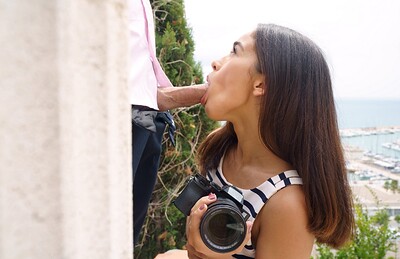 Ginebra Bellucci in Blowjob On The Terrace from