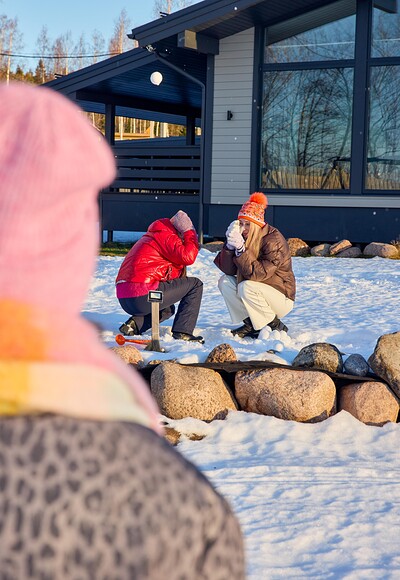 Alice Flore and Amelia Ost in Playful lesbians love winter from 