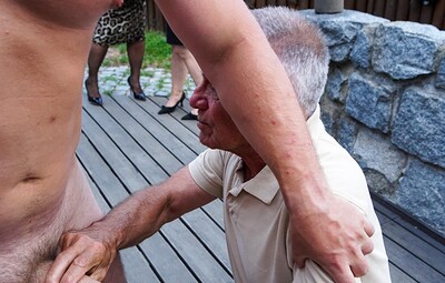 Renate and Jarushka Ross in Mature friends invite young neighbours to bisex orgy part 2 from 
