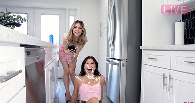 Brianna Arson and Demi Hawks in Stepsisters Facial Challenge - S2:E6 from 