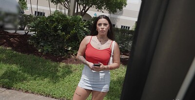 Diamond Franco in Hottie Get In The Bus For Job Interview from