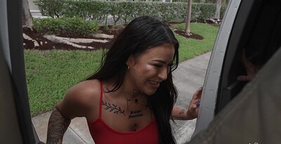 Diamond Franco in Hottie Get In The Bus For Job Interview from