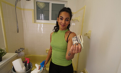 Claire Black in Cleaning Peter's Dick from