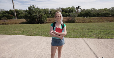 Annie Archer in Nerdy Blonde Takes Big Dick from
