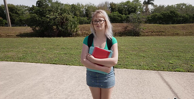 Annie Archer in Nerdy Blonde Takes Big Dick from