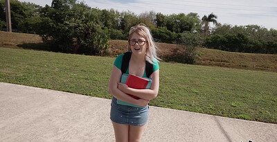 Annie Archer in Nerdy Blonde Takes Big Dick from