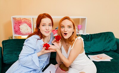 Olivia Trunk and Nicole Murkovski in World Redhead Day from 