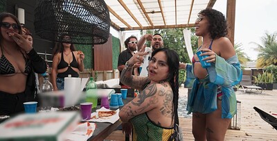 Theodora Day in Sneaky Pool Party Pussy from 