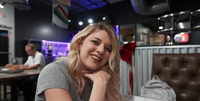 Dez Hansen in Pizza Shop Study Break from 