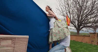 Hazel Moore and Derek Savage in The Trad Wife Life from 