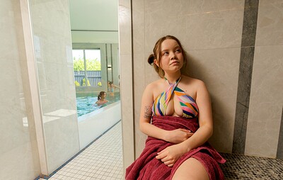 Mia Murkovski and Olivia Trunk in Steamy Sauna from 