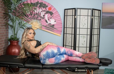 Stephanie Love and Slave Fluffy in Wimp Massage With Stephanie Love from 