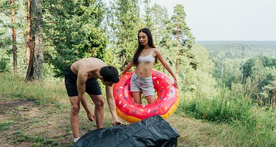 Elina Sable and Ilyas Point in From Camping To Fucking from