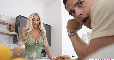 Brianna Coppage and Leo Valentino in Forget Lunch Lets Fuck from 