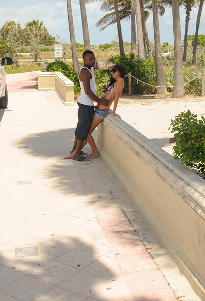 Daniella Diamond in Daniella Diamond Going Black Outdoors from